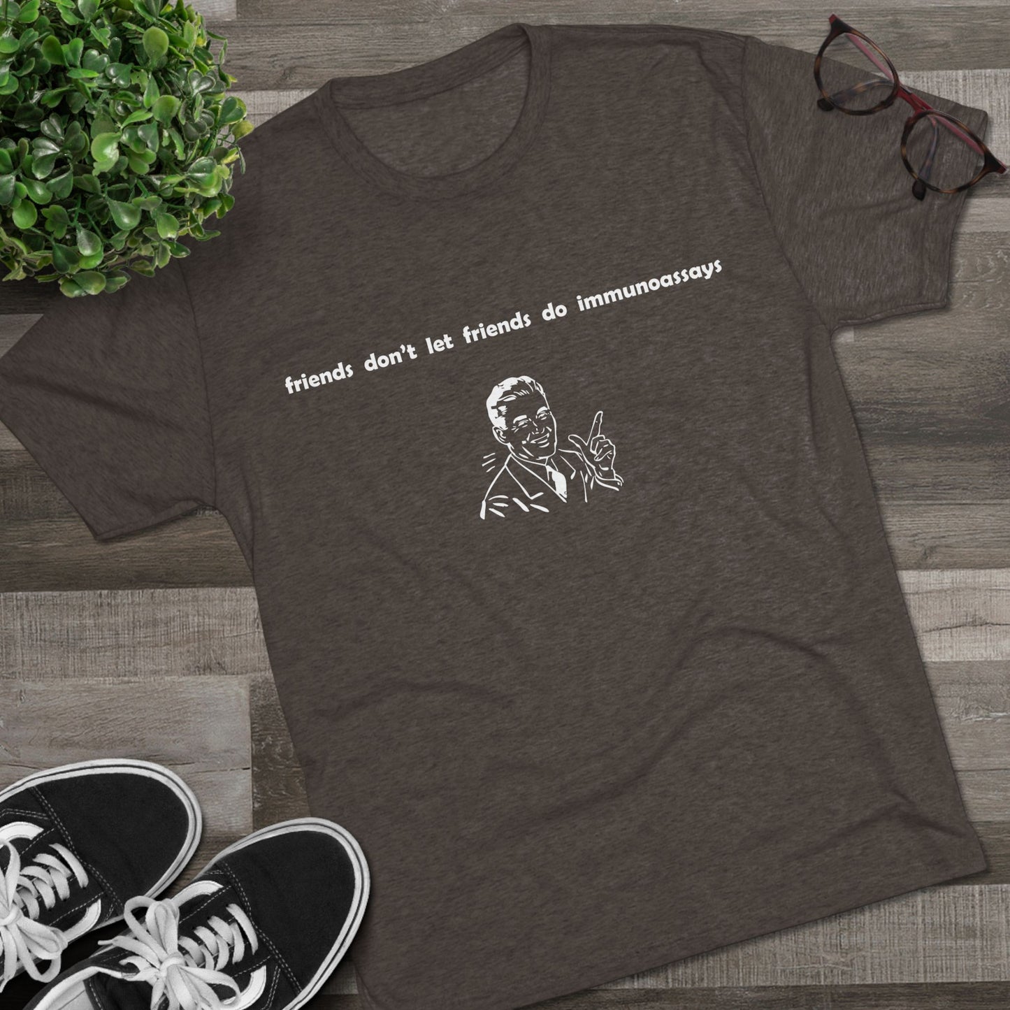 "Friends Don't Let Friends ...(Retro)" - Unisex Tri-Blend Crew Tee