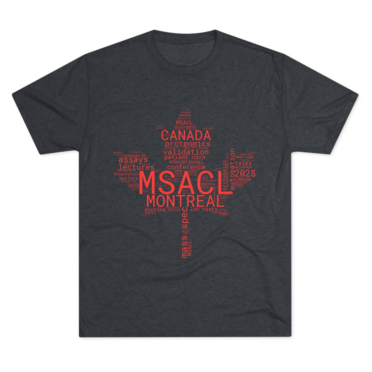 MSACL 2025 Montreal "Word Salad" Unisex Tri-Blend Crew Tee