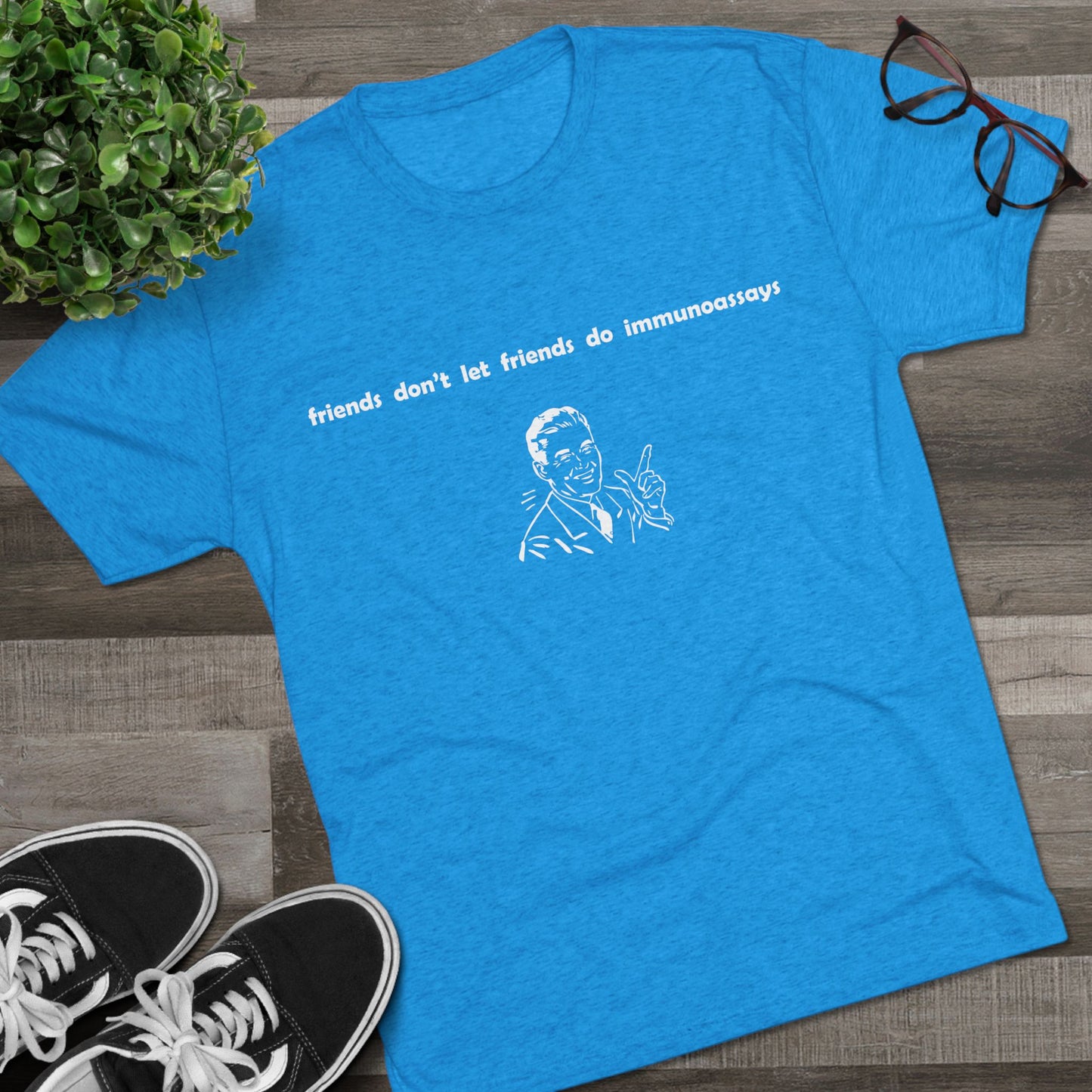 "Friends Don't Let Friends ...(Retro)" - Unisex Tri-Blend Crew Tee