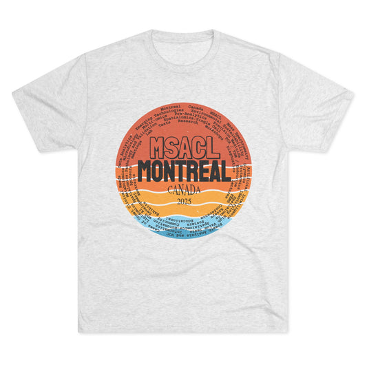MSACL 2025 Montreal "Sunset" Unisex Tri-Blend Crew Tee