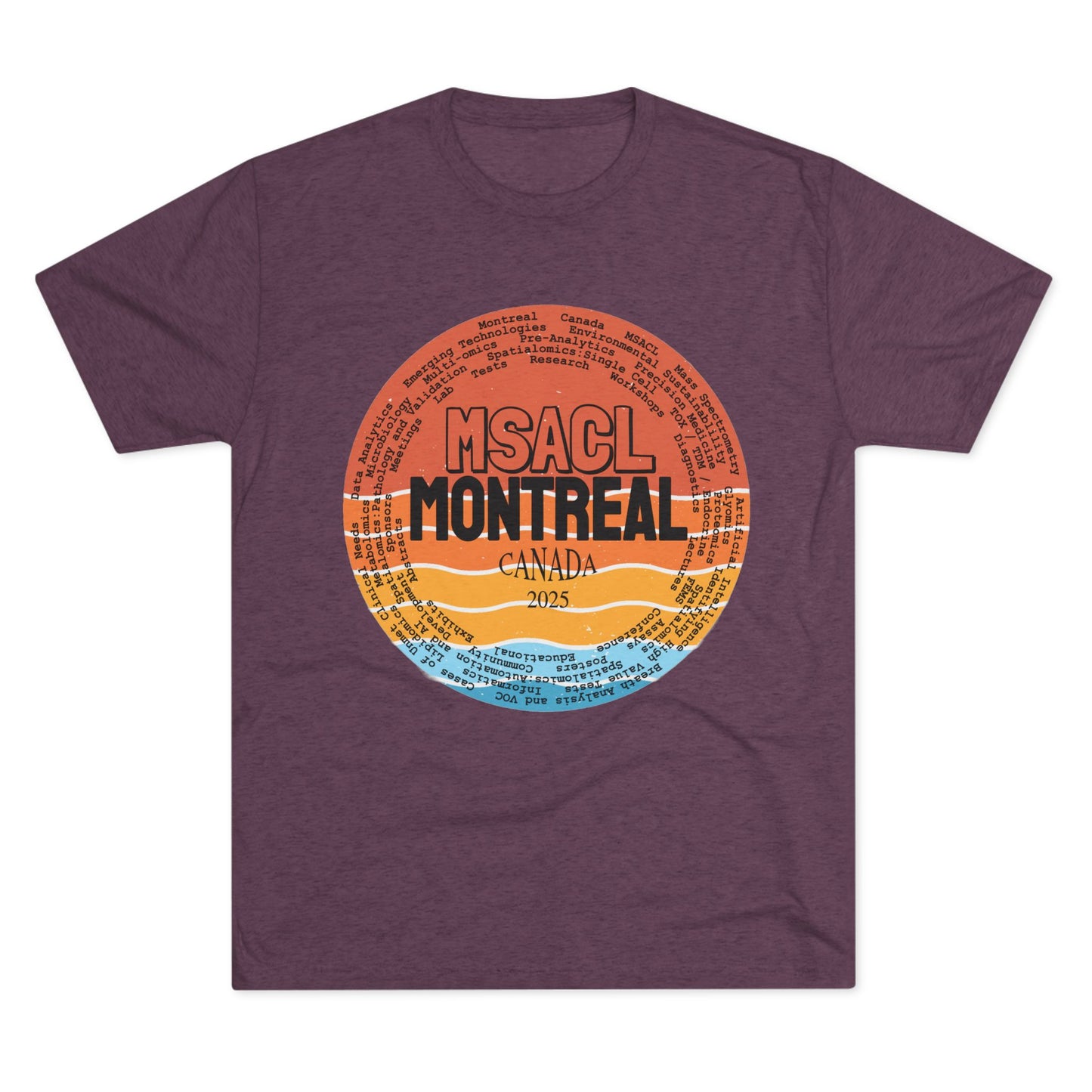 MSACL 2025 Montreal "Sunset" Unisex Tri-Blend Crew Tee