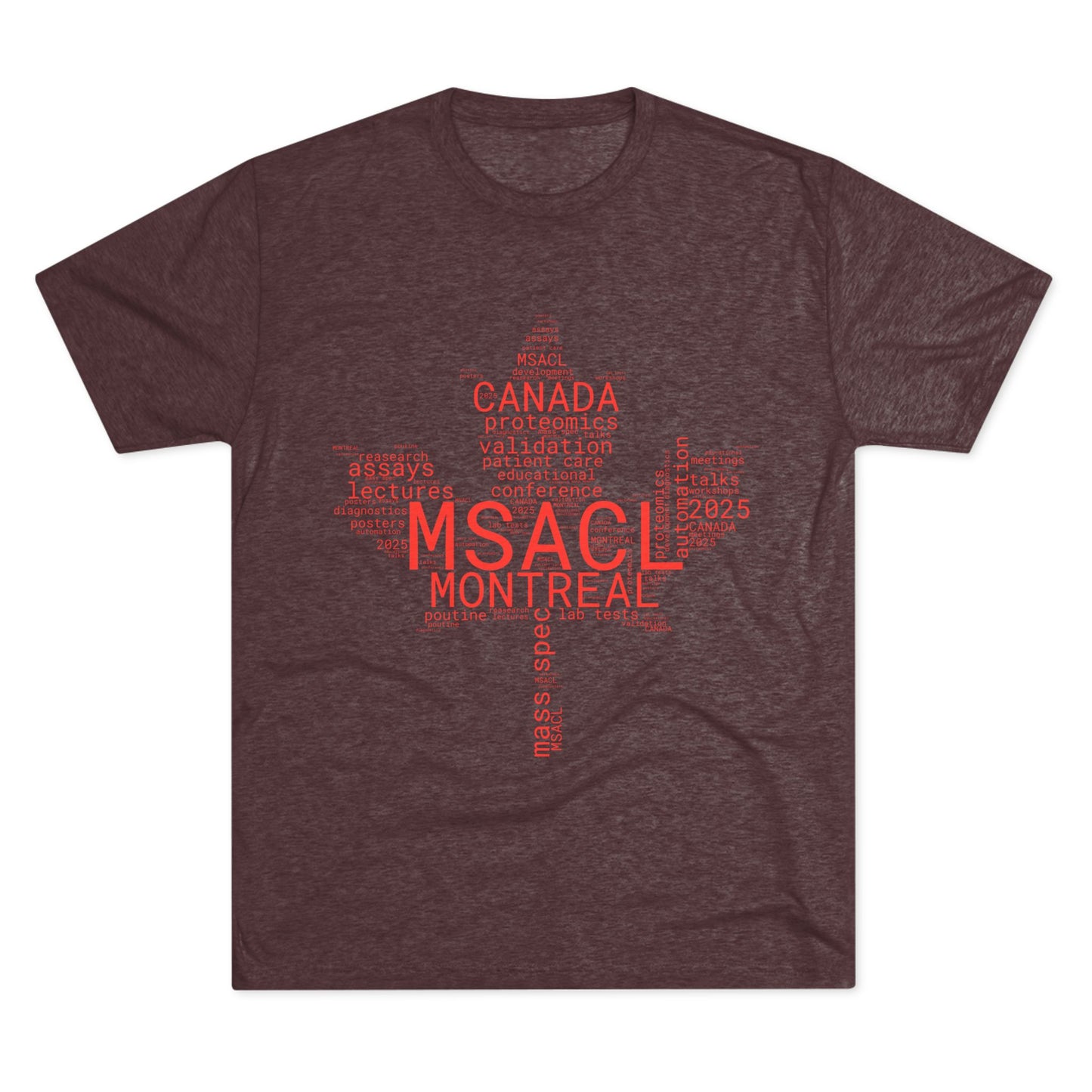 MSACL 2025 Montreal "Word Salad" Unisex Tri-Blend Crew Tee