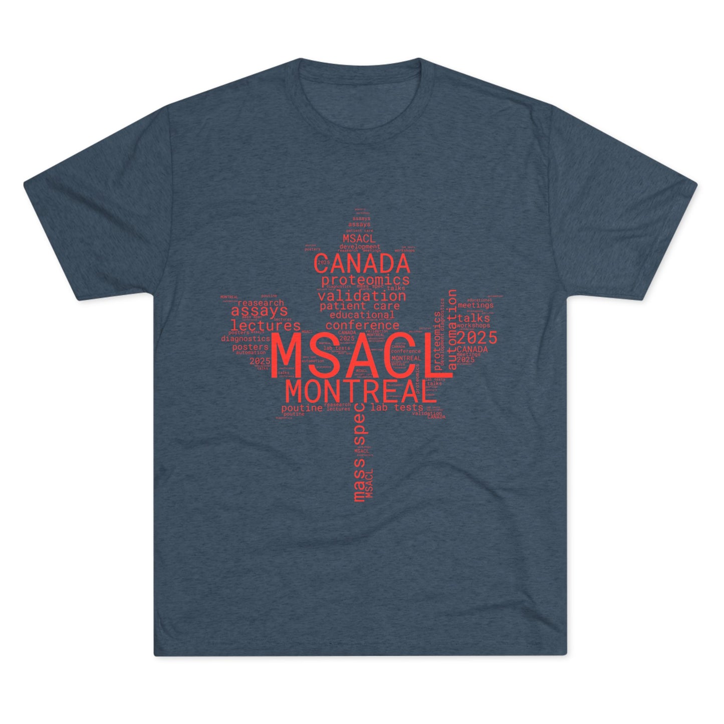 MSACL 2025 Montreal "Word Salad" Unisex Tri-Blend Crew Tee