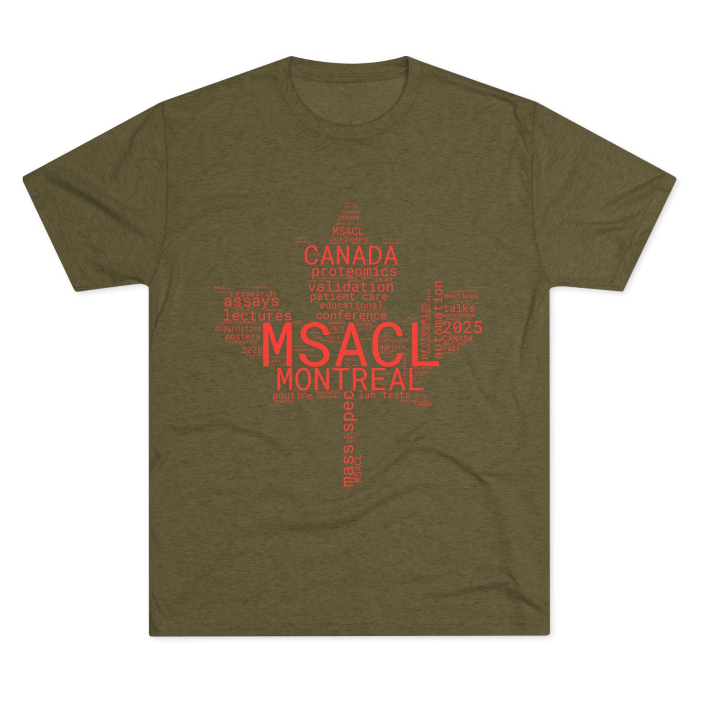 MSACL 2025 Montreal "Word Salad" Unisex Tri-Blend Crew Tee