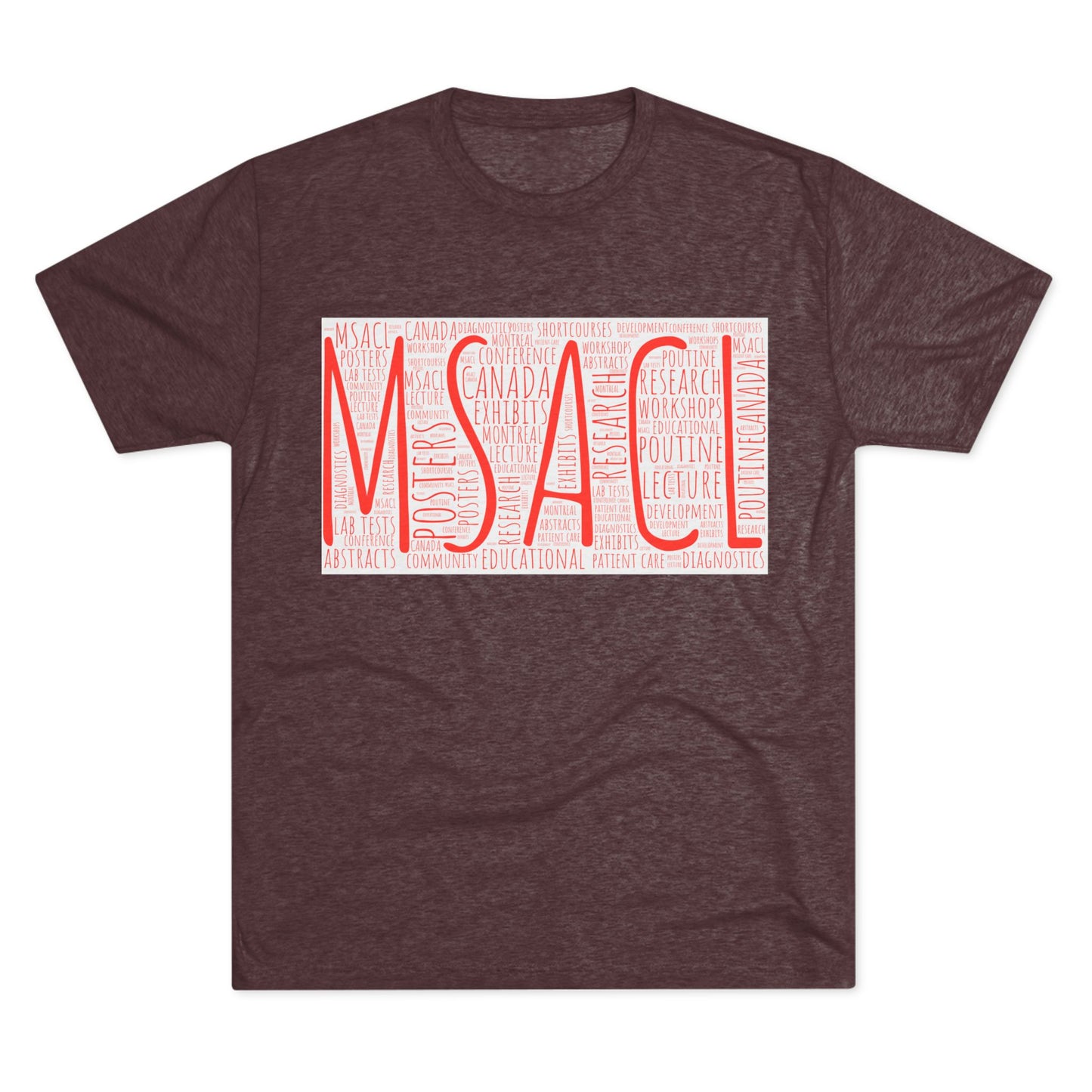 MSACL Montreal "Word Art" Unisex Tri-Blend Crew Tee