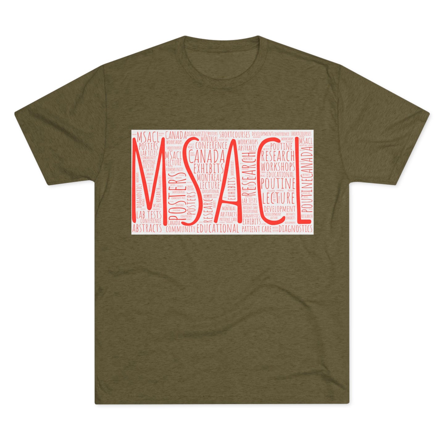 MSACL Montreal "Word Art" Unisex Tri-Blend Crew Tee