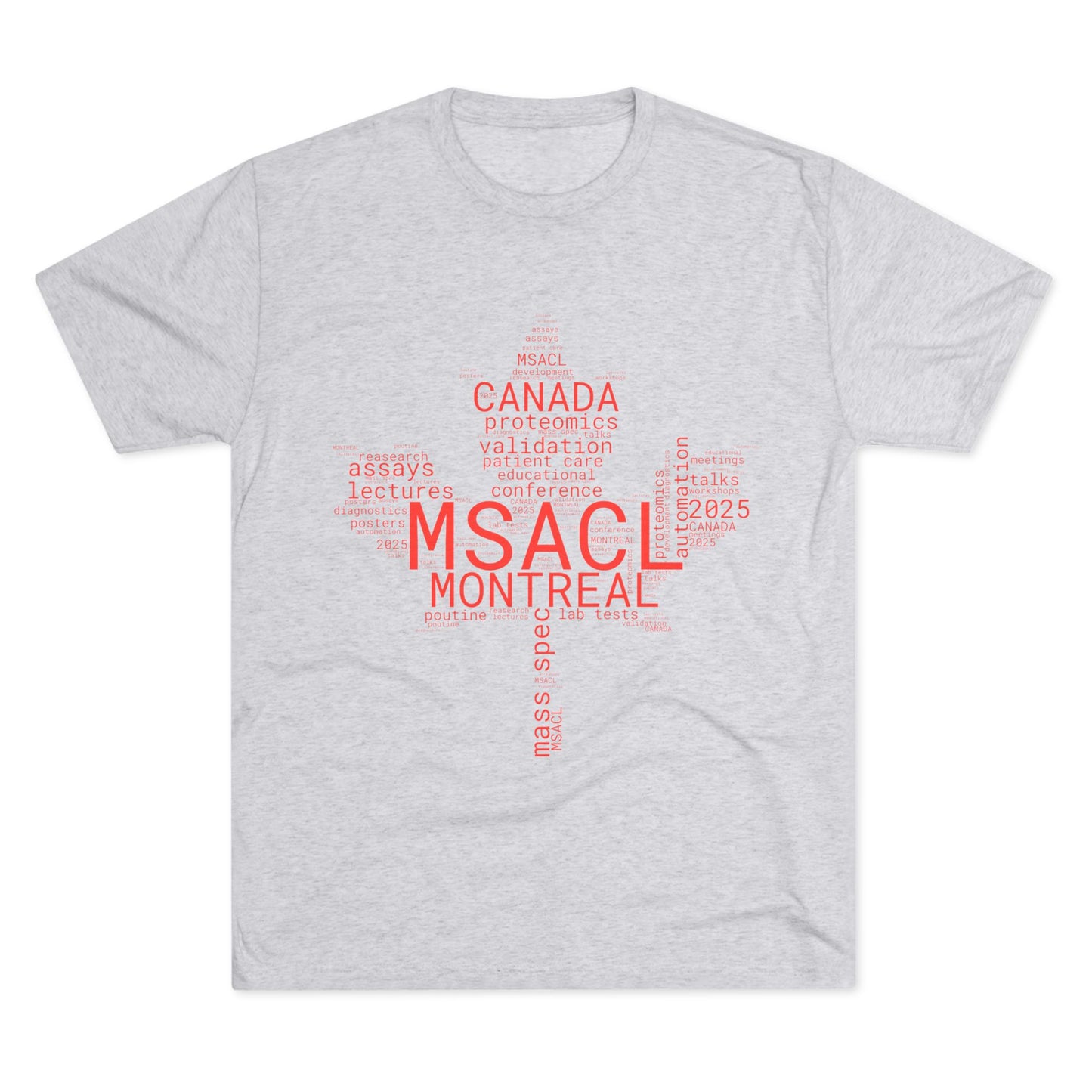 MSACL 2025 Montreal "Word Salad" Unisex Tri-Blend Crew Tee