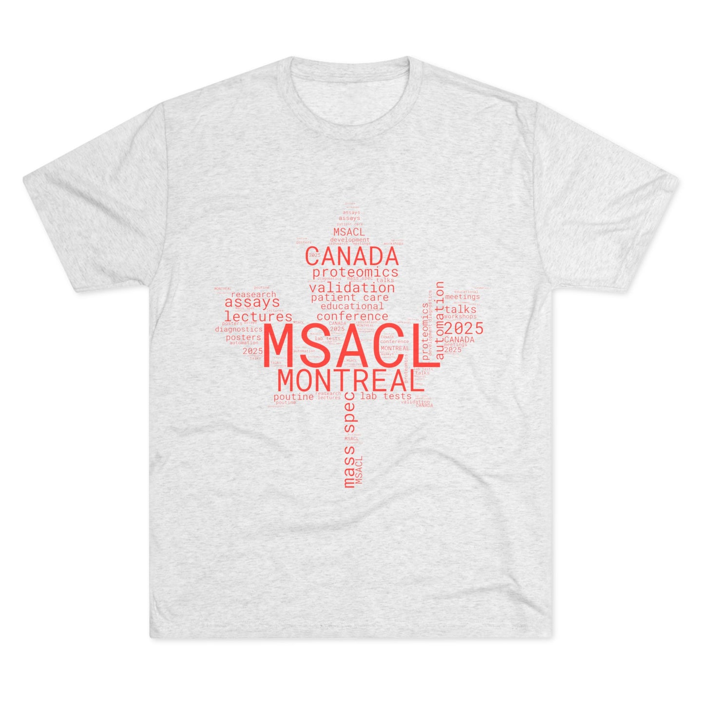 MSACL 2025 Montreal "Word Salad" Unisex Tri-Blend Crew Tee
