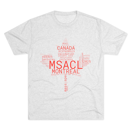 MSACL 2025 Montreal "Word Salad" Unisex Tri-Blend Crew Tee