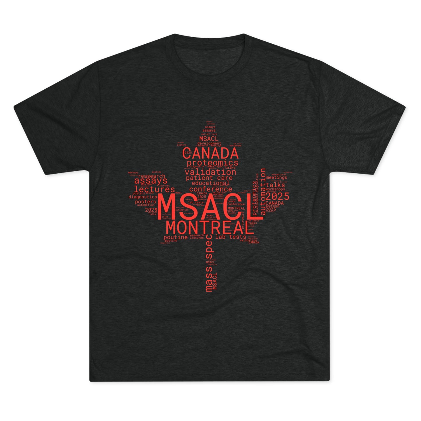 MSACL 2025 Montreal "Word Salad" Unisex Tri-Blend Crew Tee