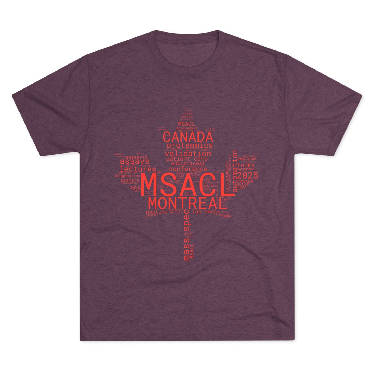 MSACL 2025 Montreal "Word Salad" Unisex Tri-Blend Crew Tee